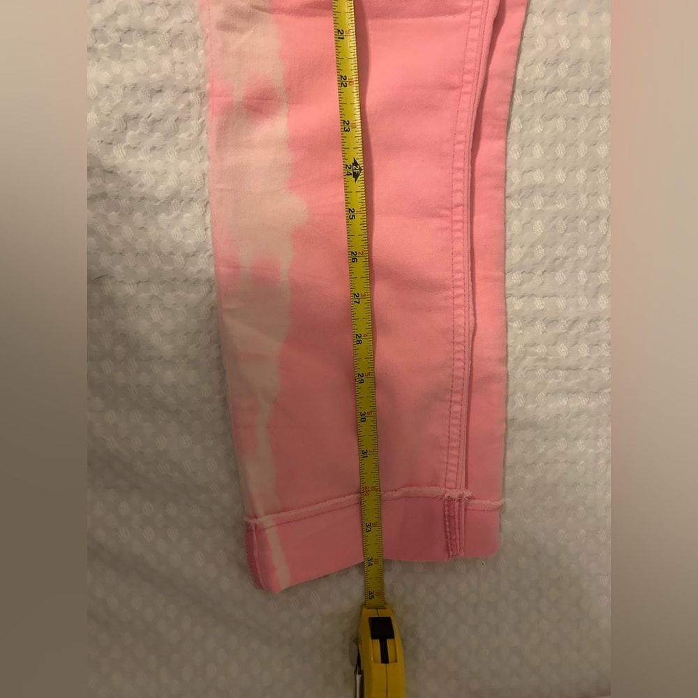 Pink jeggings, women’s sz 4-6, girls XXL sz 18, stretch pink jeans, lightweight - Picture 5 of 6